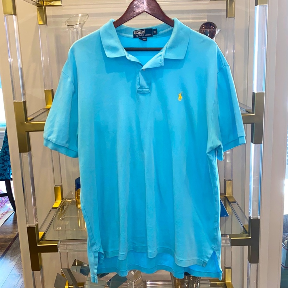 Polo shirt in soft aqua color